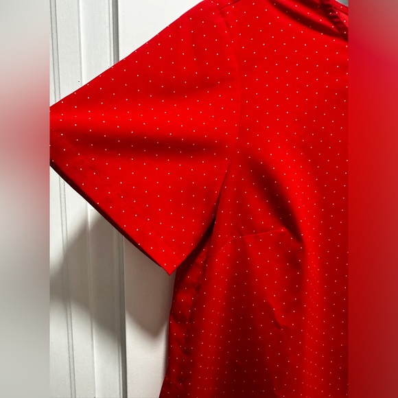 A New Day Red With White Polka Dot Blouse - Picture 4 of 7